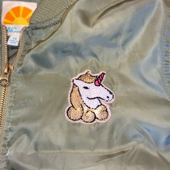 C&C California girls size 14 Olive green jacket with patches - Picture 7 of 7